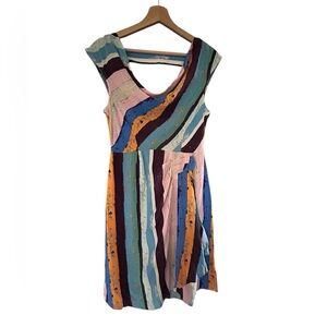 Plenty by Tracy Reese Asymmetrical Multicolor Dress Size 4